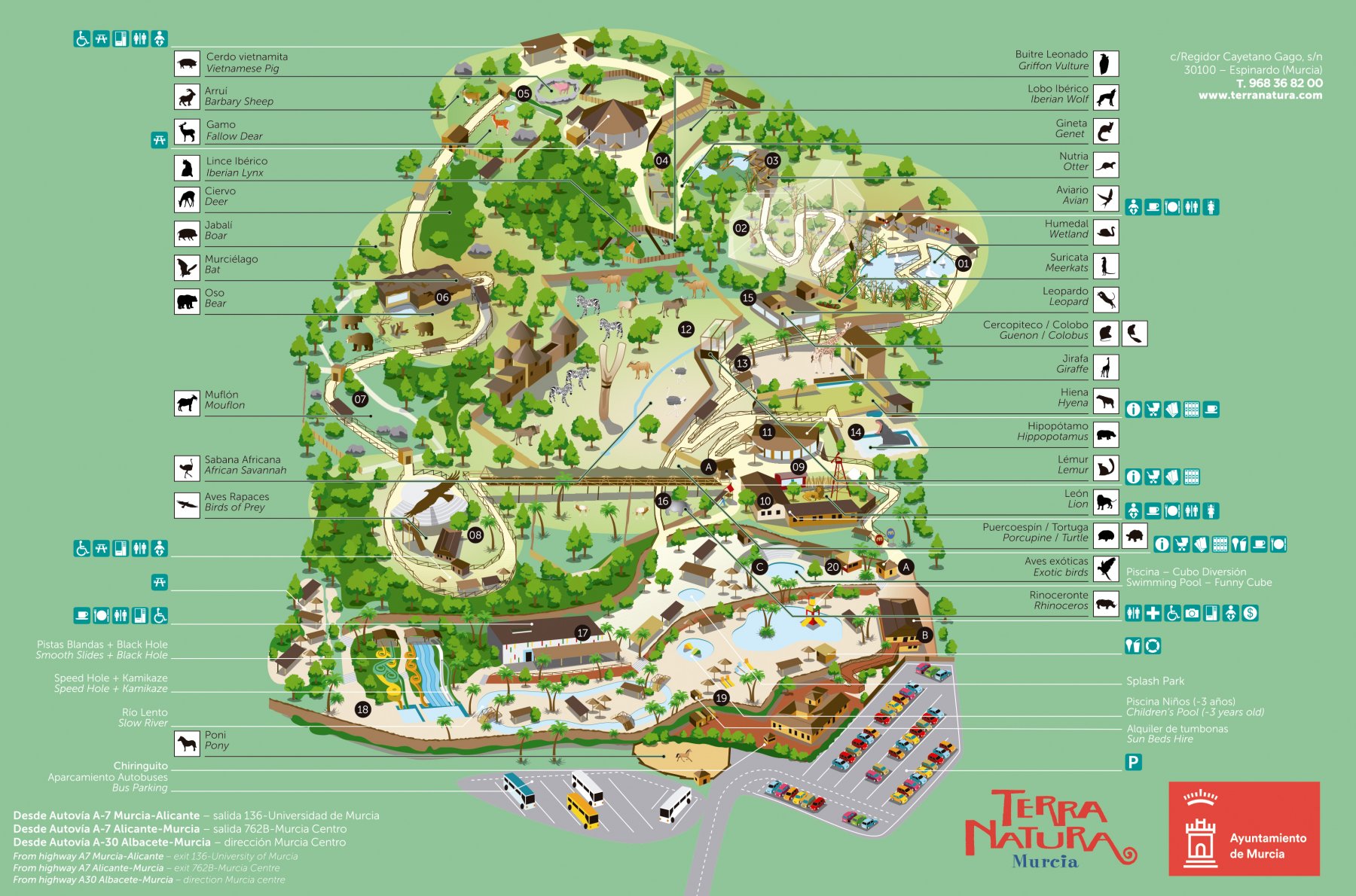 Plano del parque - Terra Natura Murcia